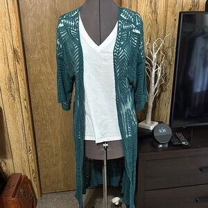 Shyanne Teal Open-Front Cardigan Sweater